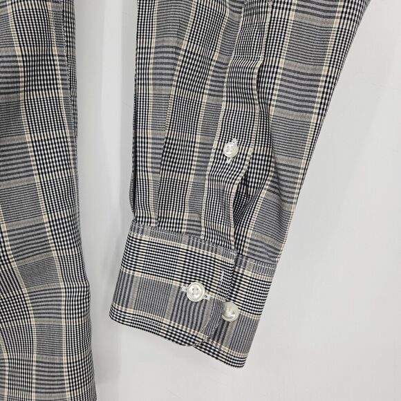 Roundtree‎ & Yorke Shirt Mens Small Black Brown EZ Gold Label Non Iron Button S - Picture 3 of 10